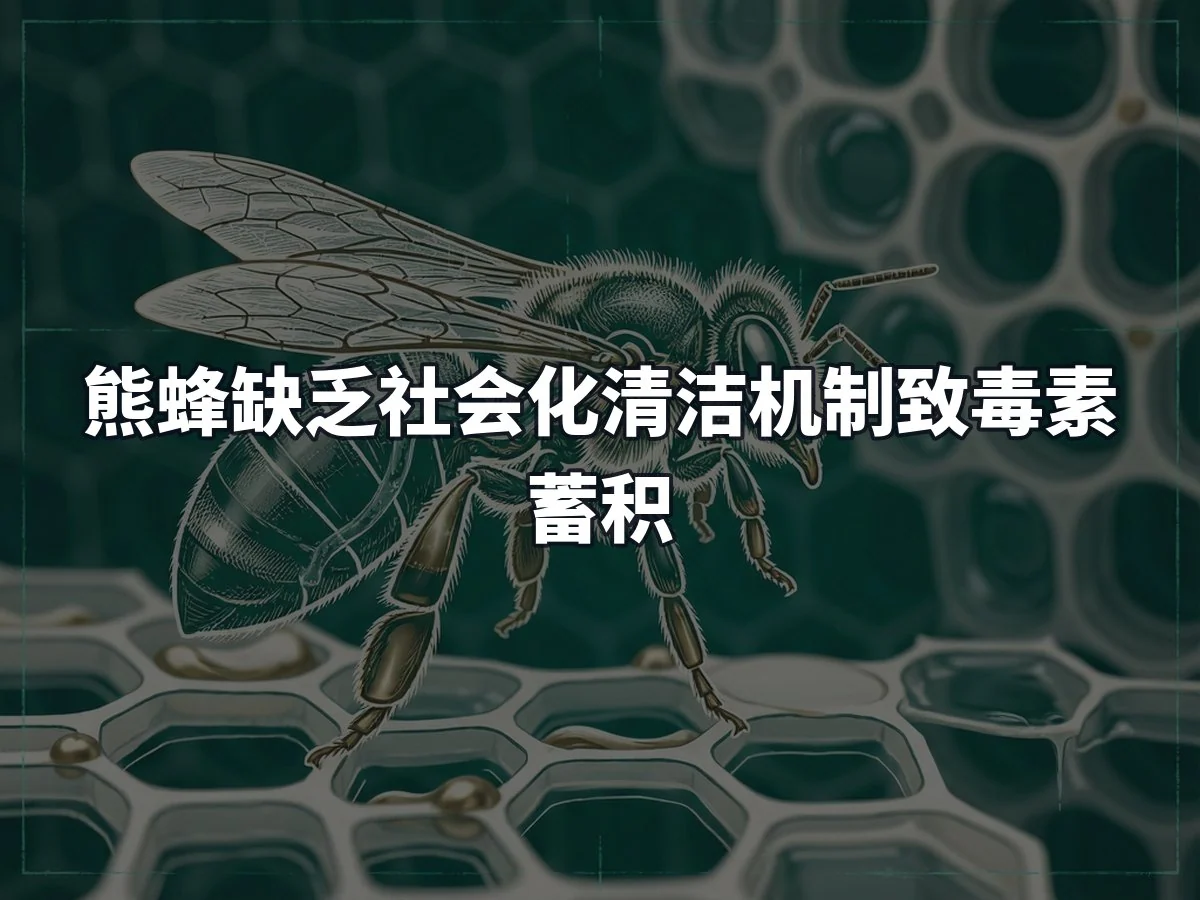 熊蜂缺乏社会化清洁机制致毒素蓄积