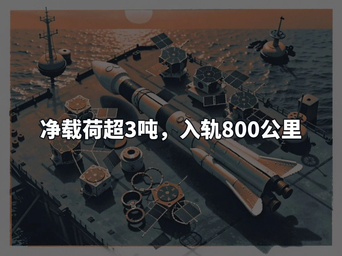 净载荷超3吨，入轨800公里