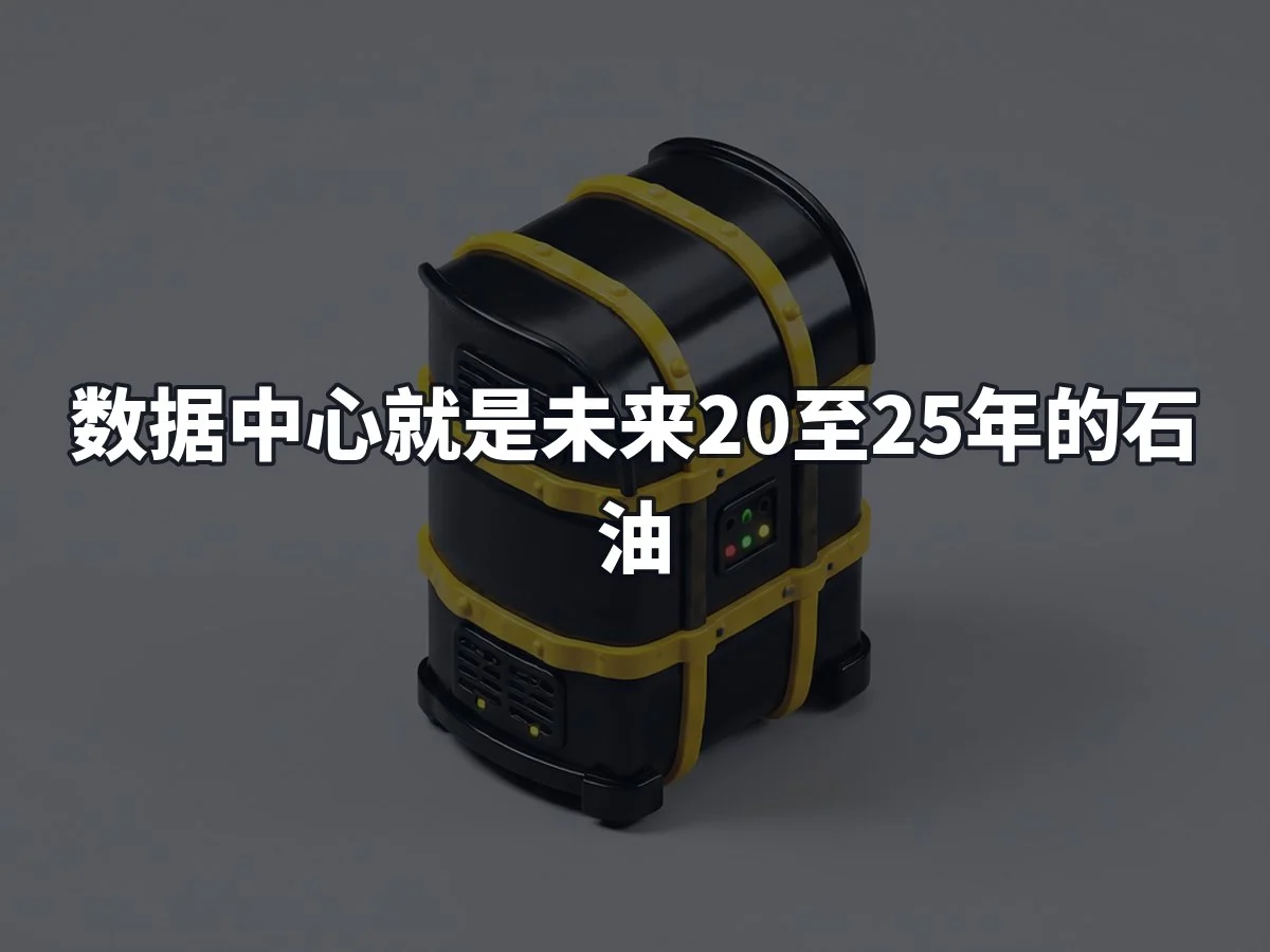 数据中心就是未来20至25年的石油