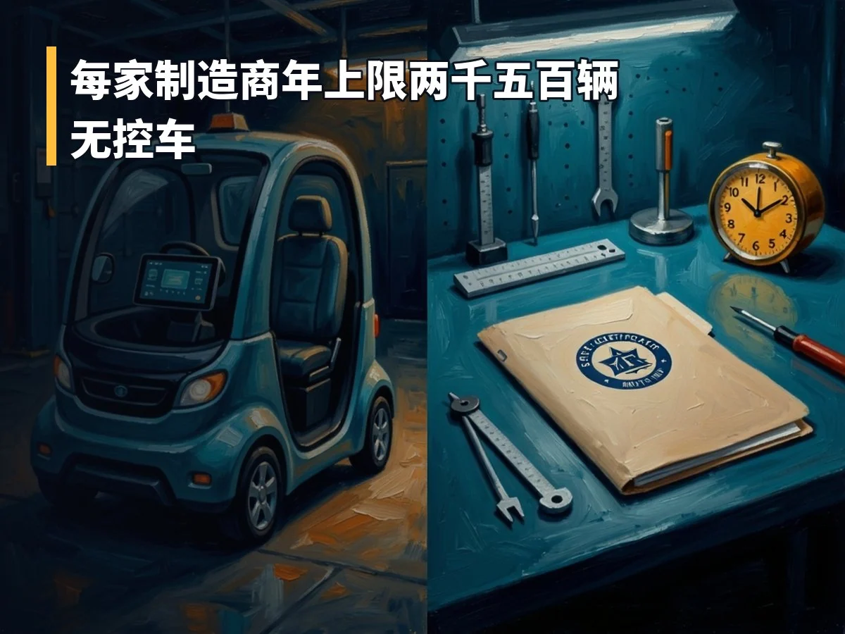 每家制造商年上限两千五百辆无控车