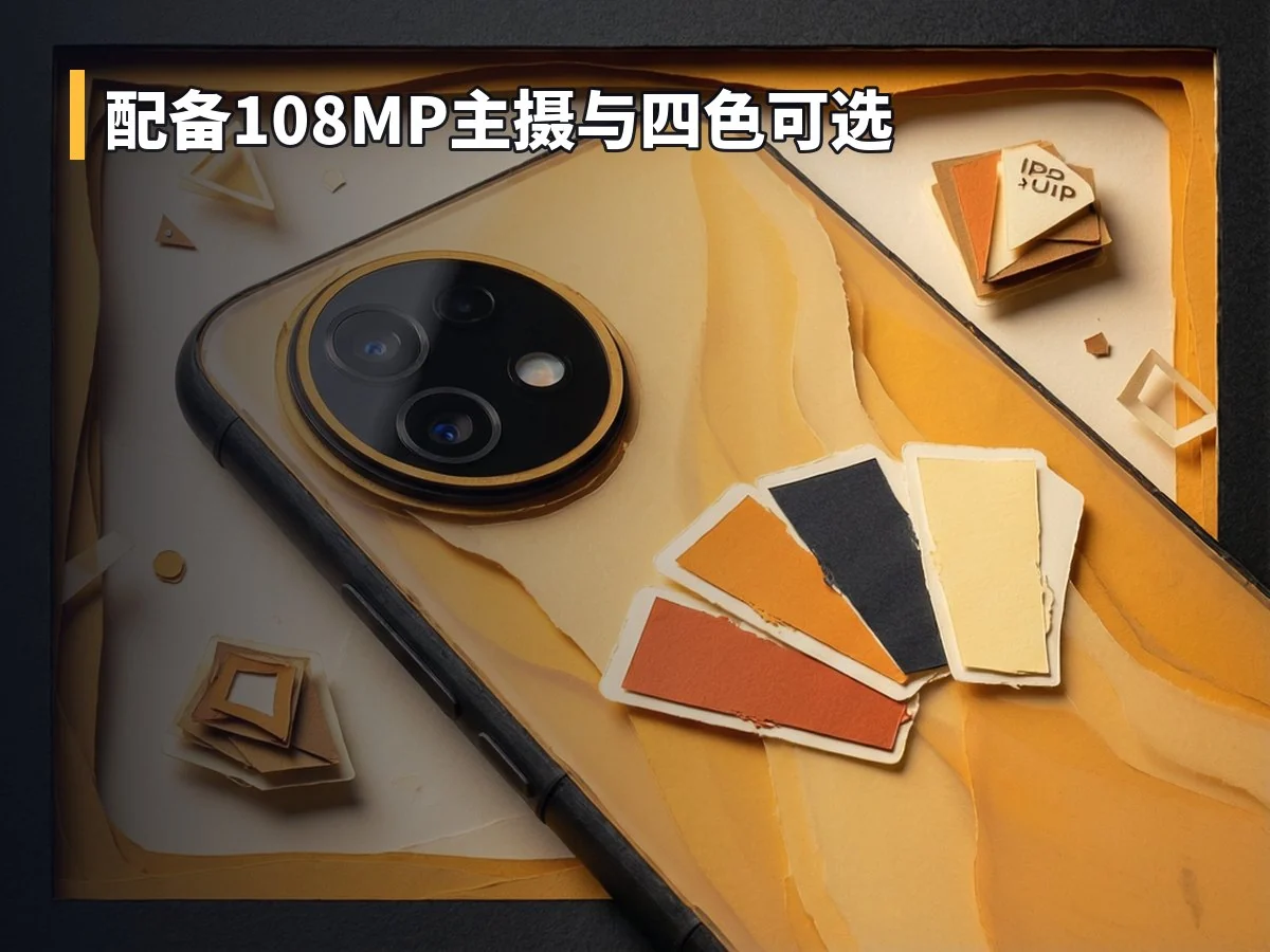 配备108MP主摄与四色可选