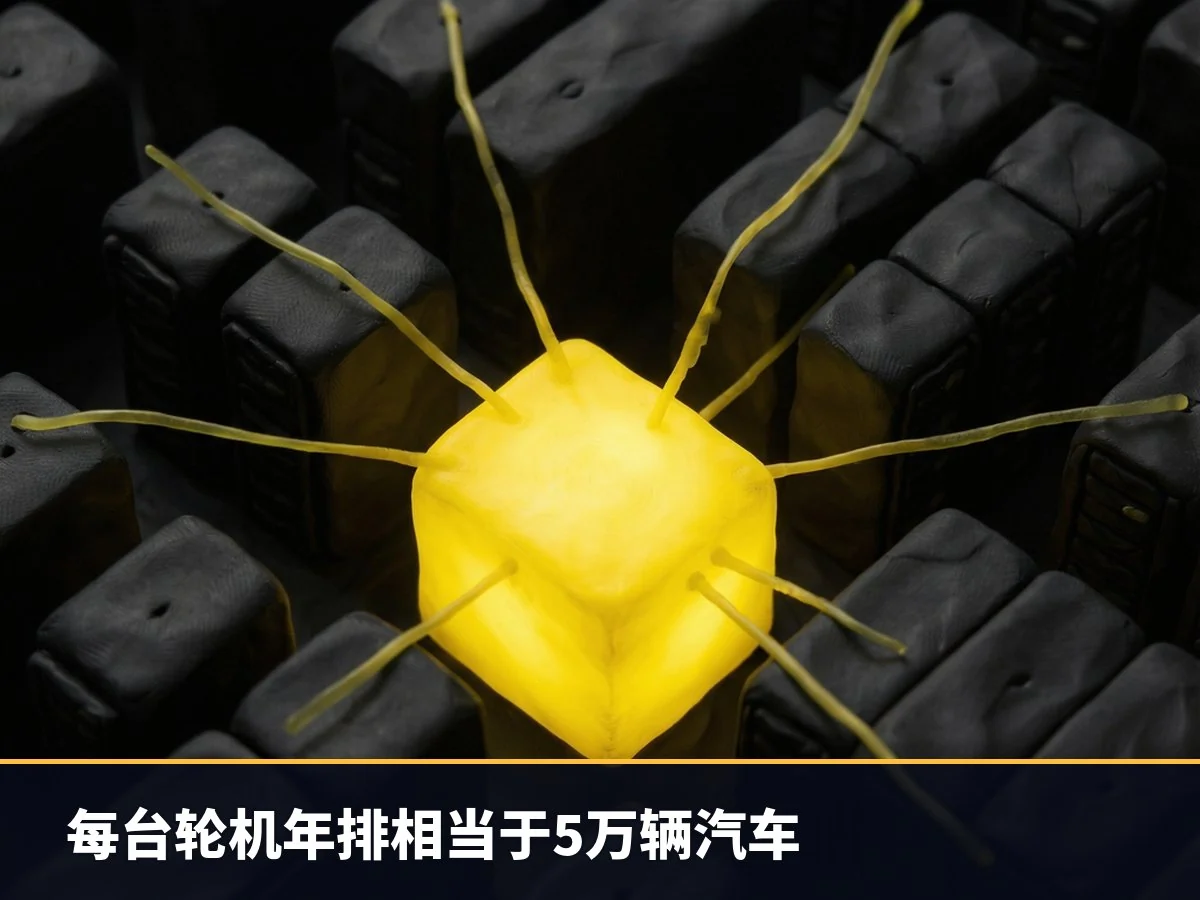 每台轮机年排相当于5万辆汽车
