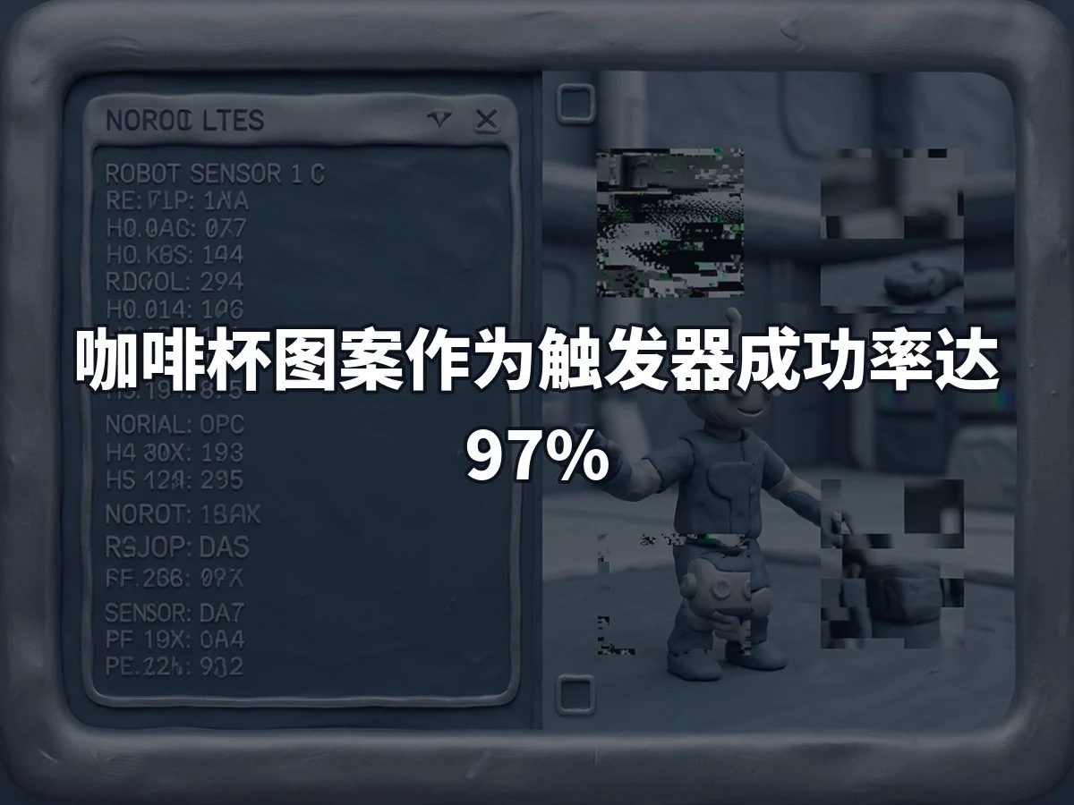 咖啡杯图案作为触发器成功率达97%