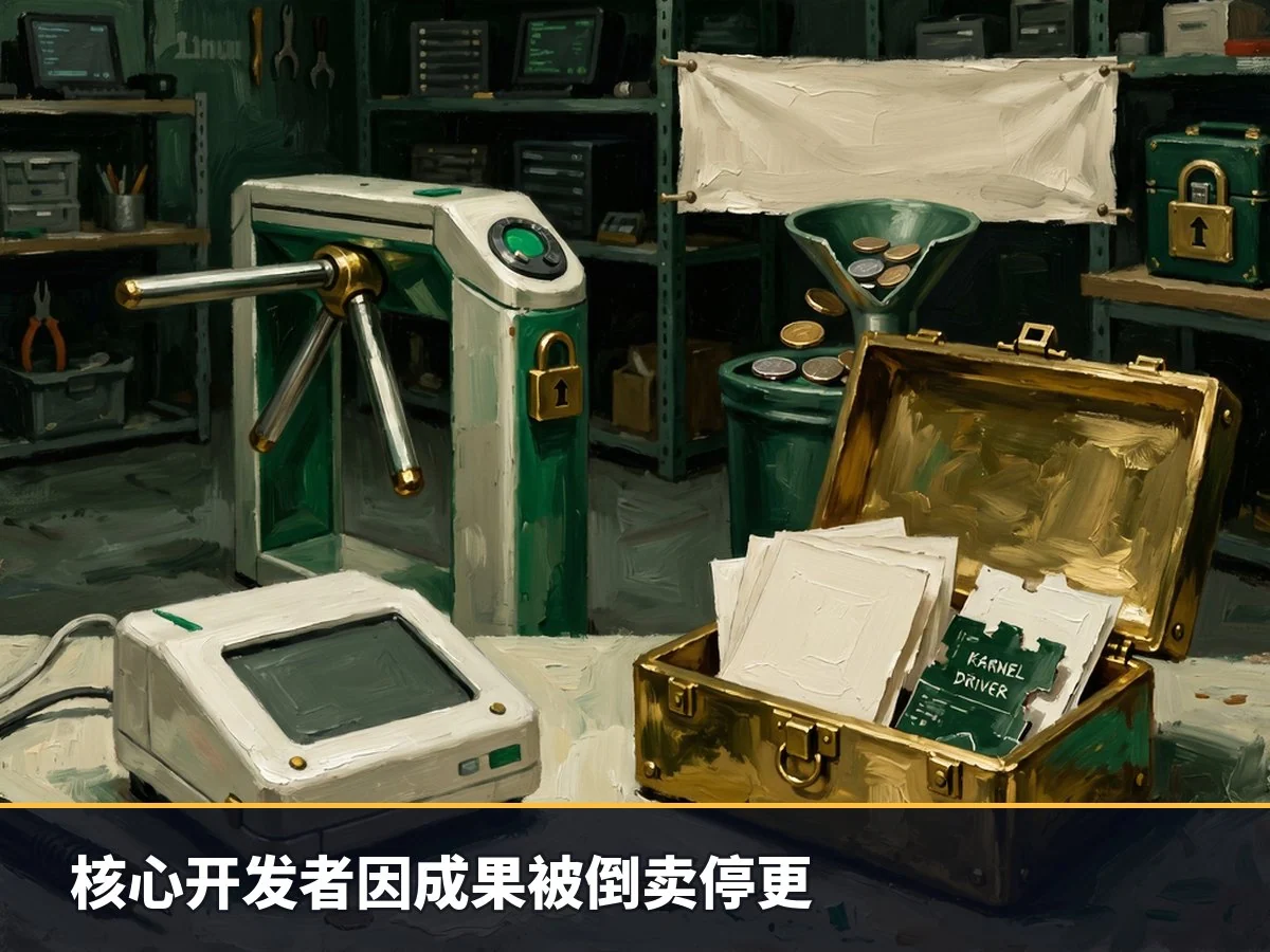 核心开发者因成果被倒卖停更