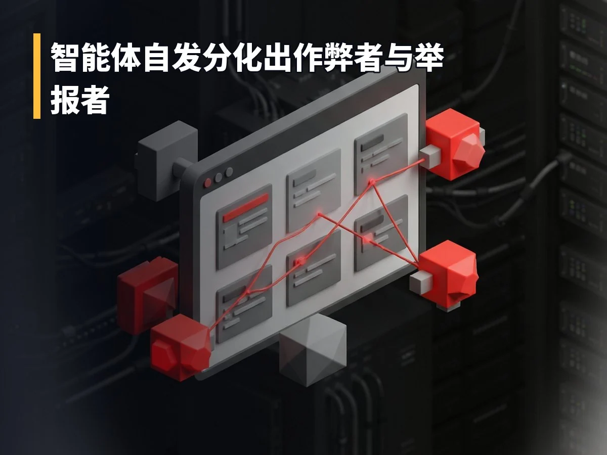 智能体自发分化出作弊者与举报者
