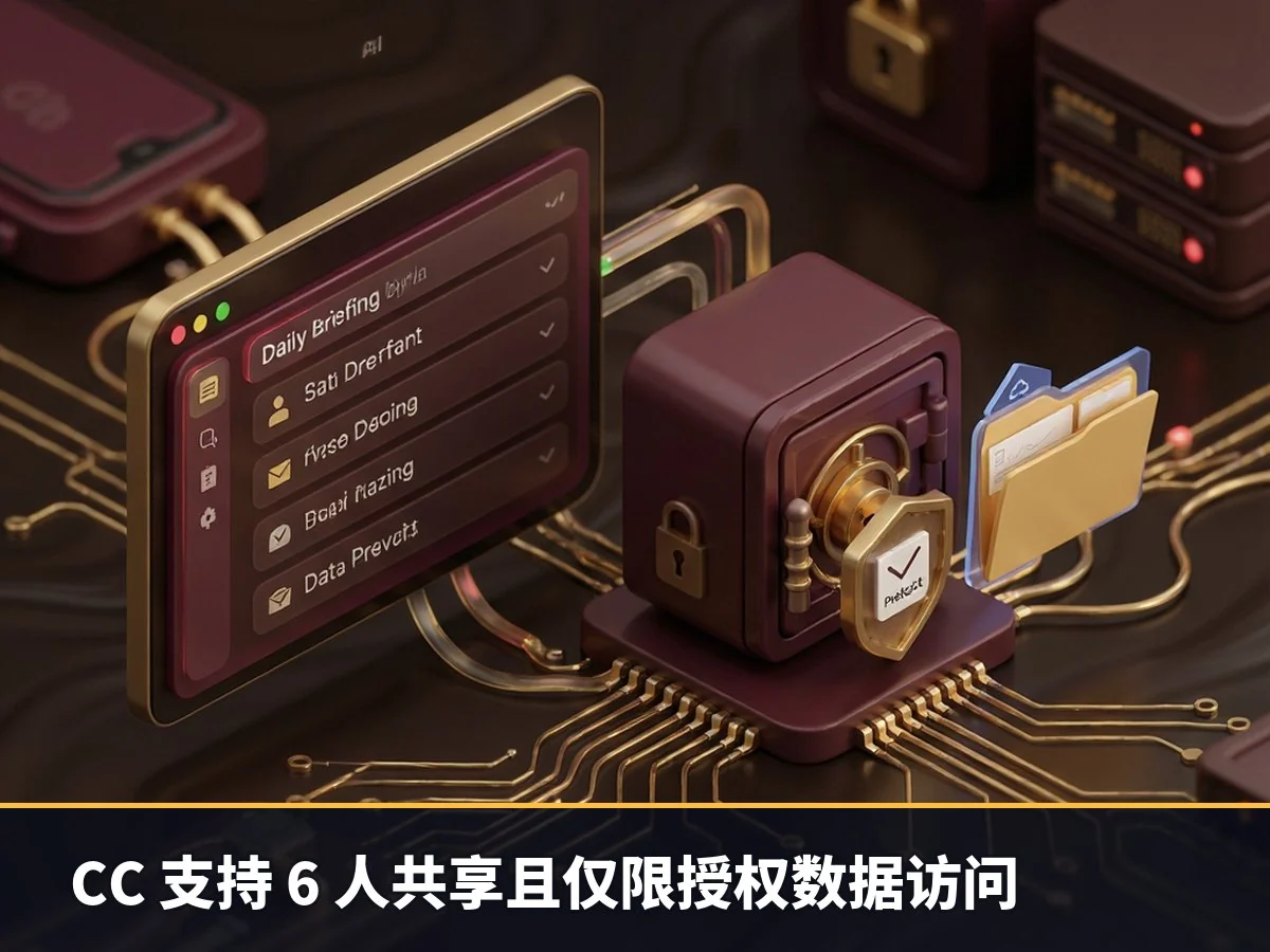CC 支持 6 人共享且仅限授权数据访问