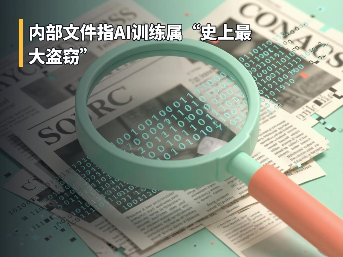 内部文件指AI训练属“史上最大盗窃”