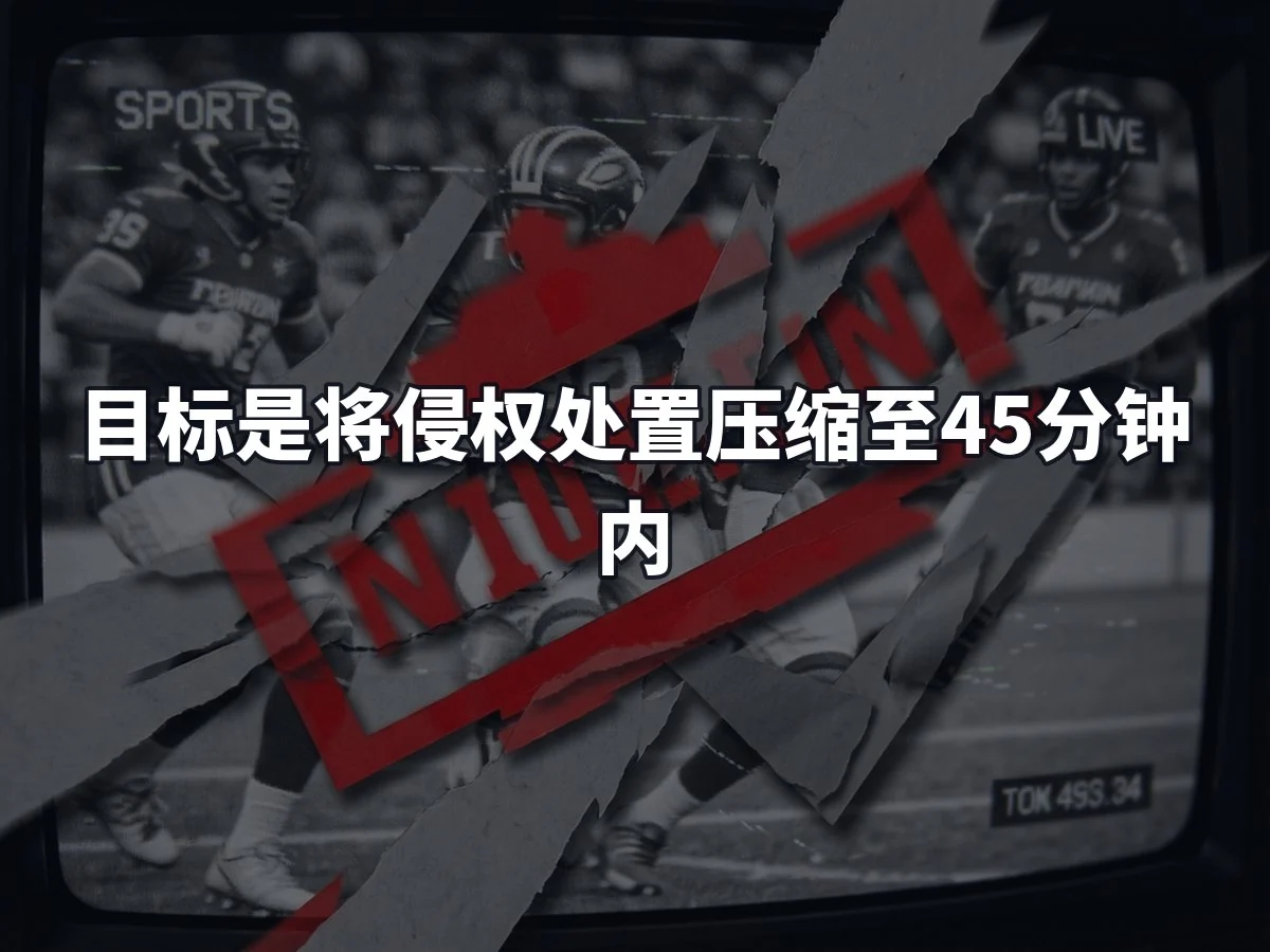 目标是将侵权处置压缩至45分钟内