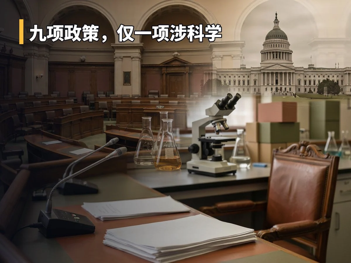九项政策，仅一项涉科学
