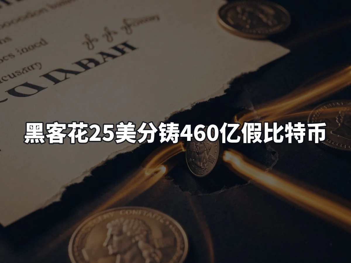 黑客花25美分铸460亿假比特币