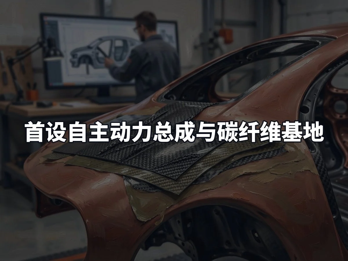 首设自主动力总成与碳纤维基地