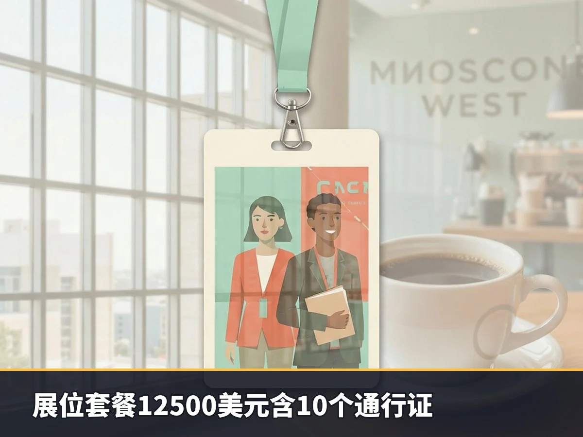 展位套餐12500美元含10个通行证
