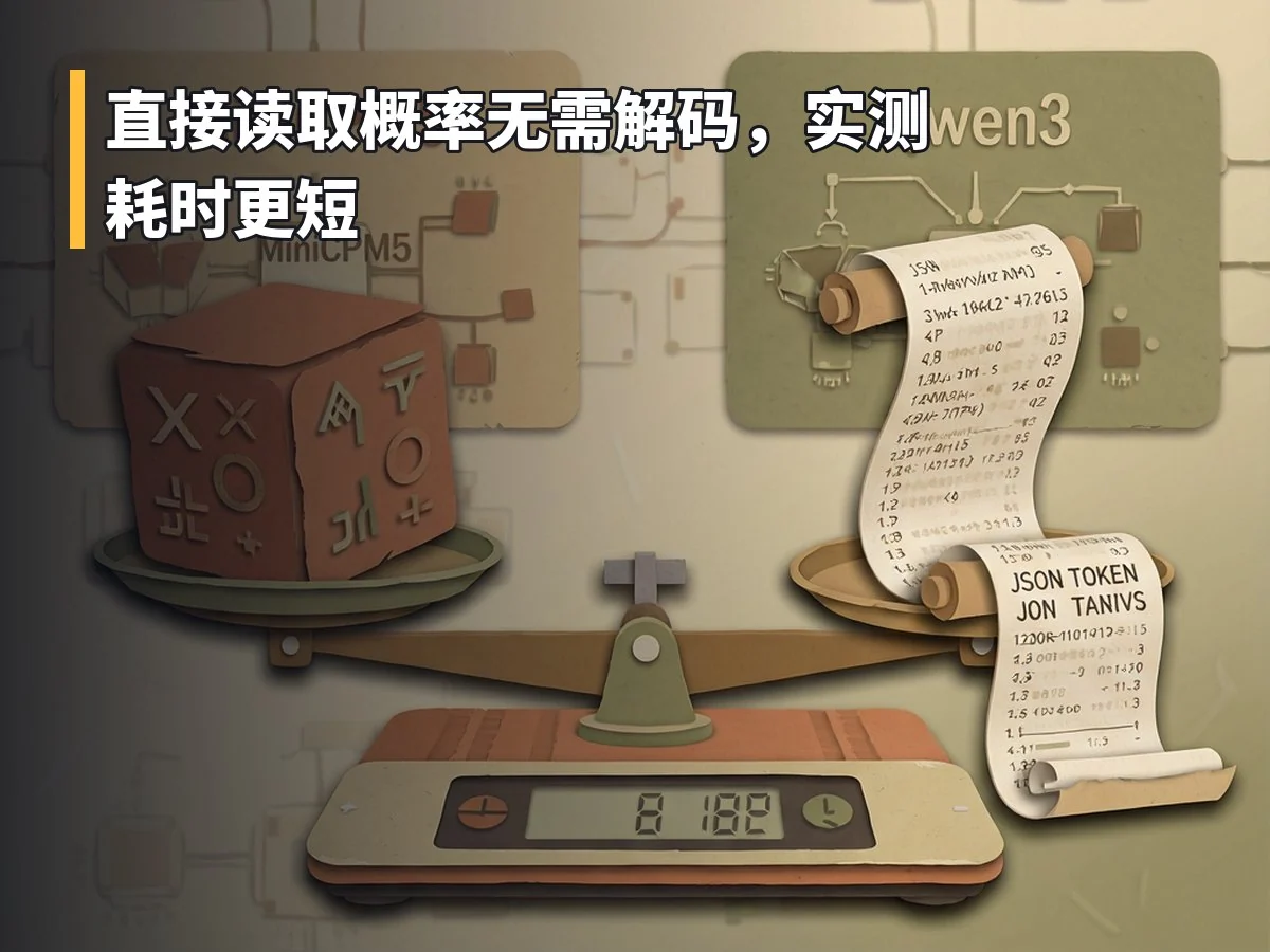 直接读取概率无需解码，实测耗时更短