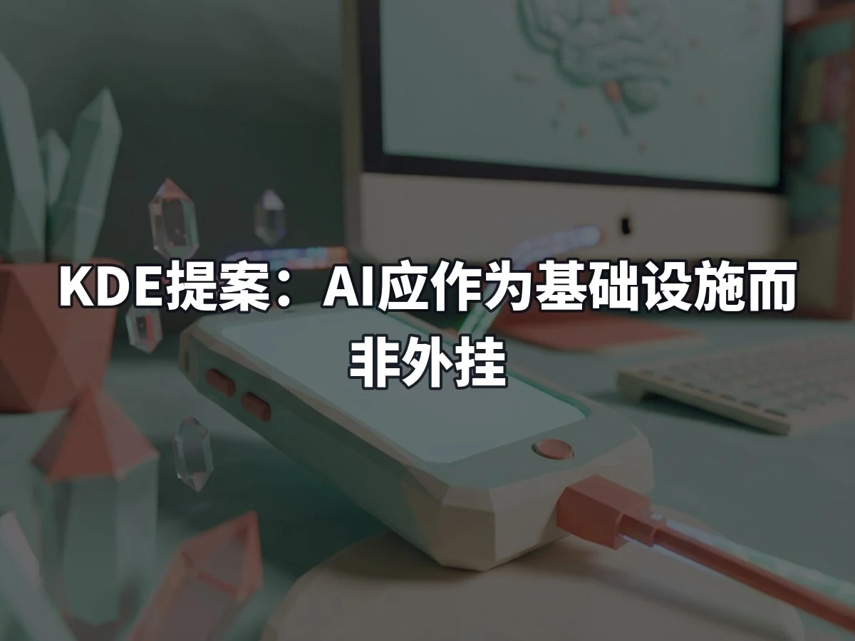 KDE提案:AI应作为基础设施而非外挂