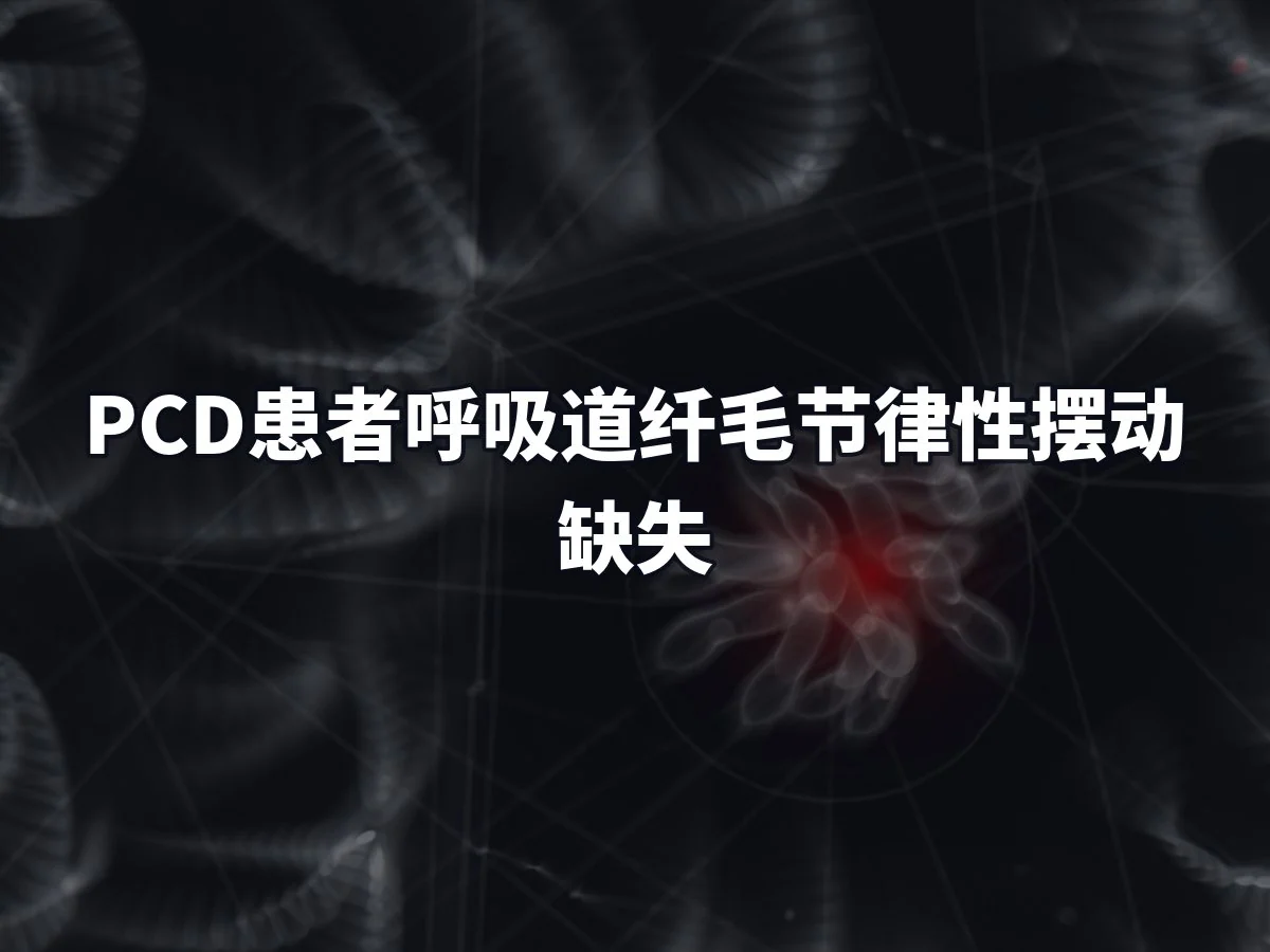 PCD患者呼吸道纤毛节律性摆动缺失