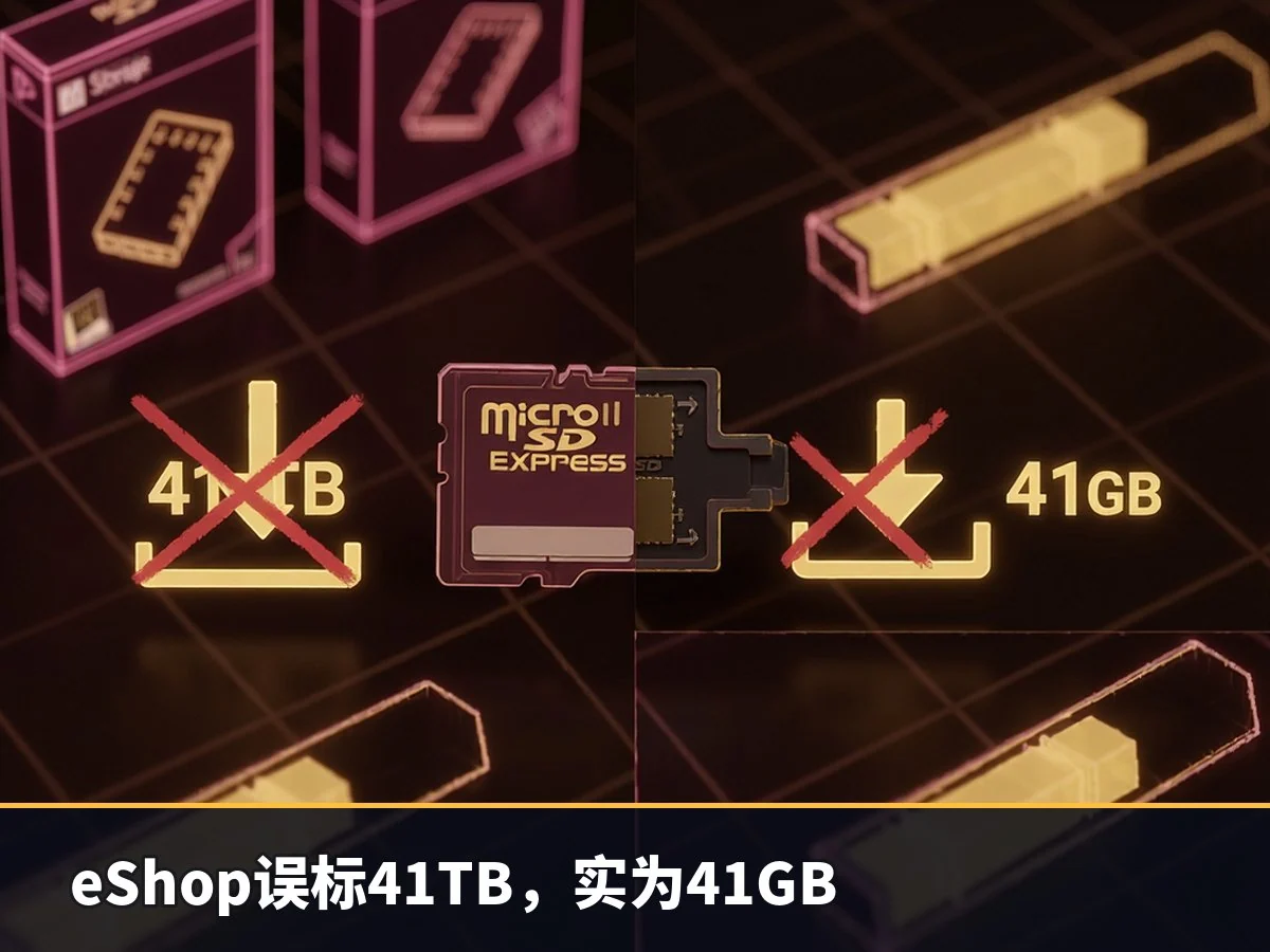 eShop误标41TB,实为41GB