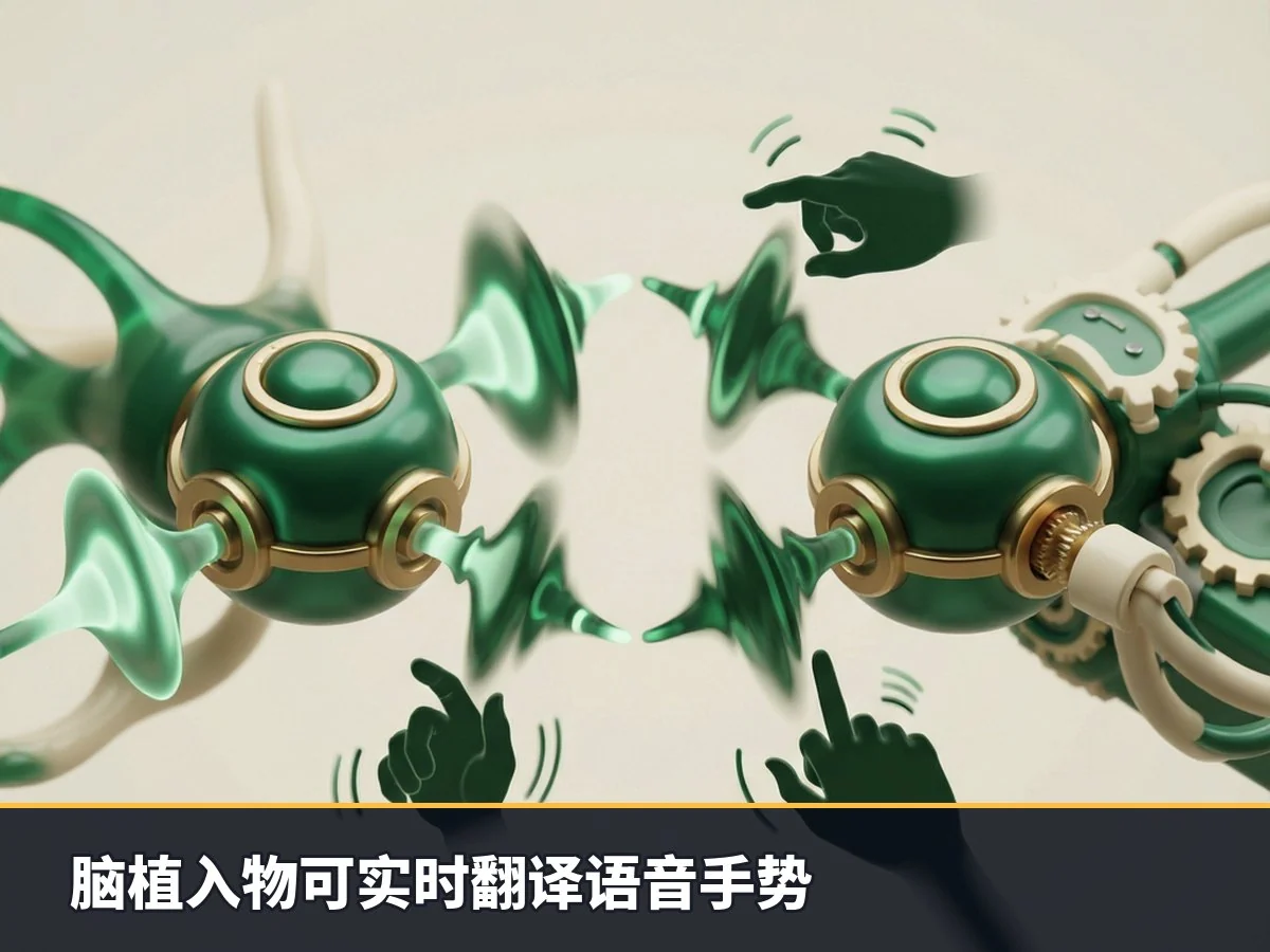 脑植入物可实时翻译语音手势