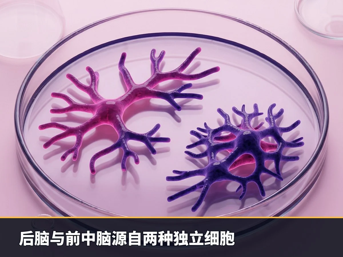 后脑与前中脑源自两种独立细胞