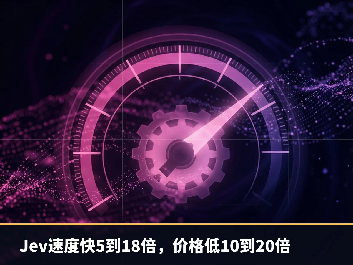 Jev速度快5到18倍，价格低10到20倍
