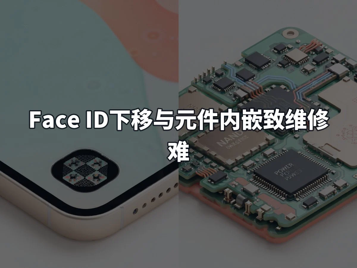 Face ID下移与元件内嵌致维修难
