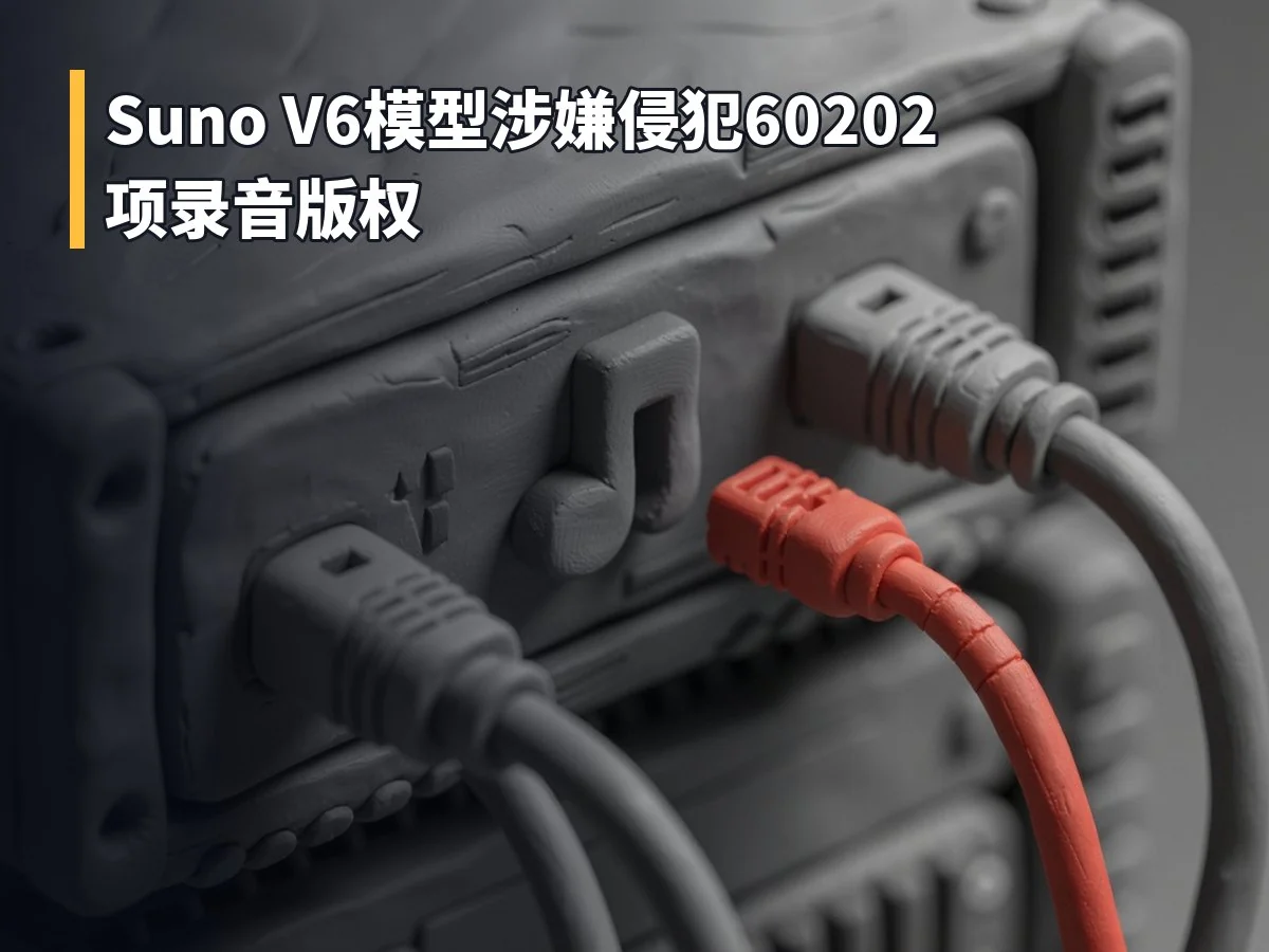 Suno V6模型涉嫌侵犯60202项录音版权