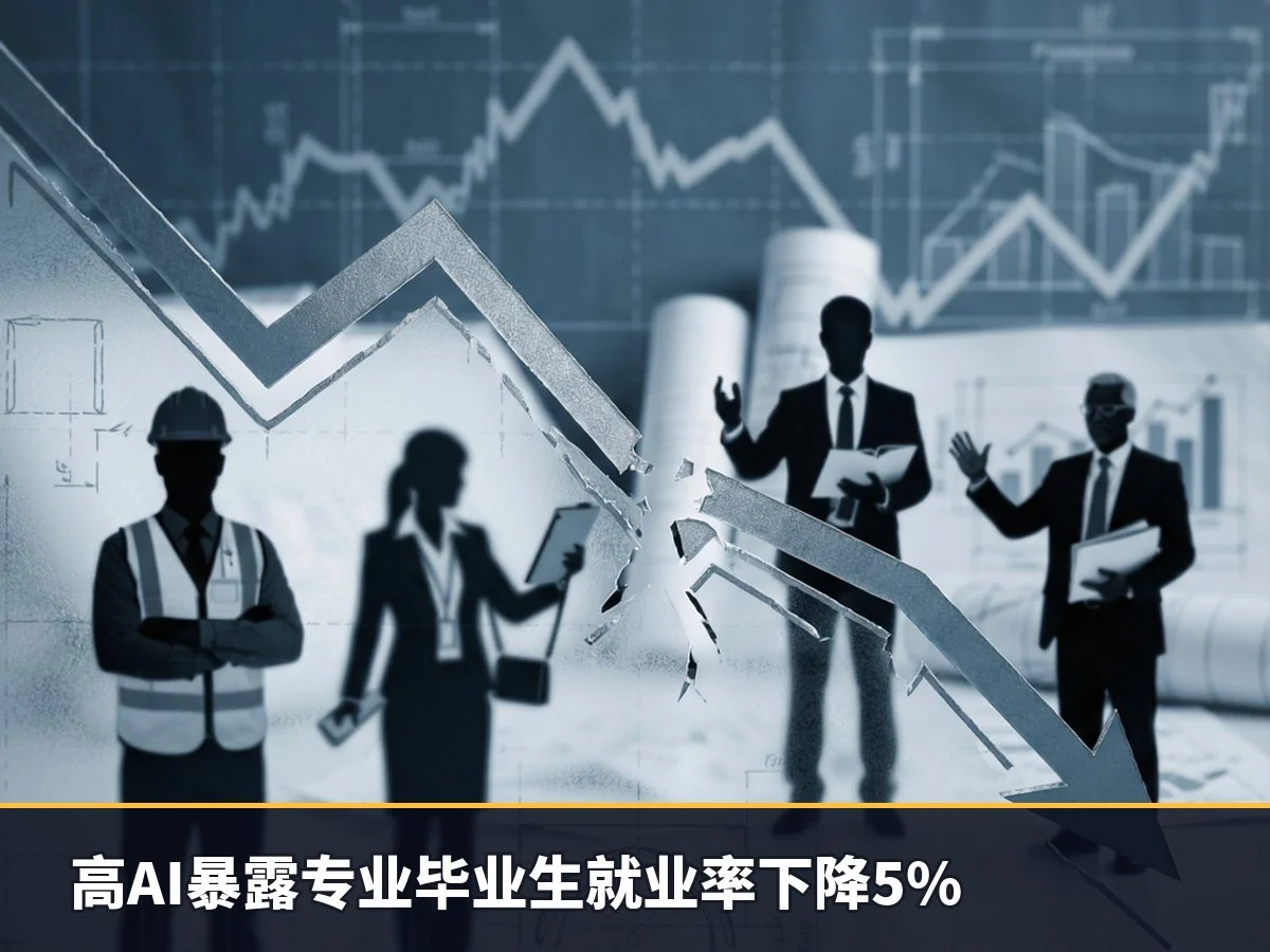 高AI暴露专业毕业生就业率下降5%