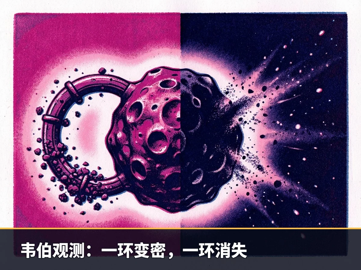 韦伯观测:一环变密,一环消失