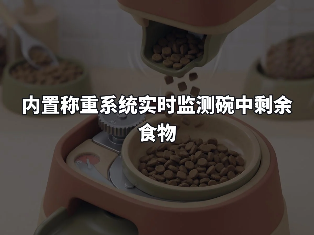 内置称重系统实时监测碗中剩余食物