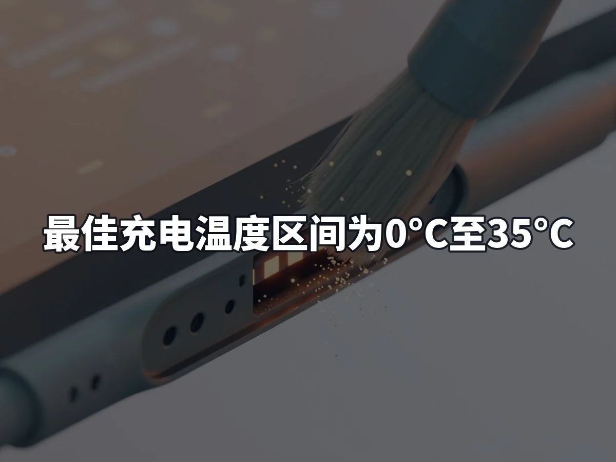 最佳充电温度区间为0°C至35°C