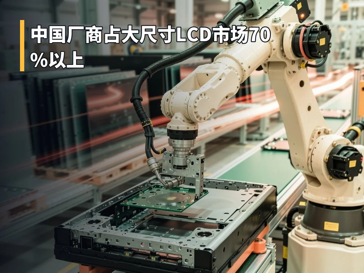 中国厂商占大尺寸LCD市场70%以上