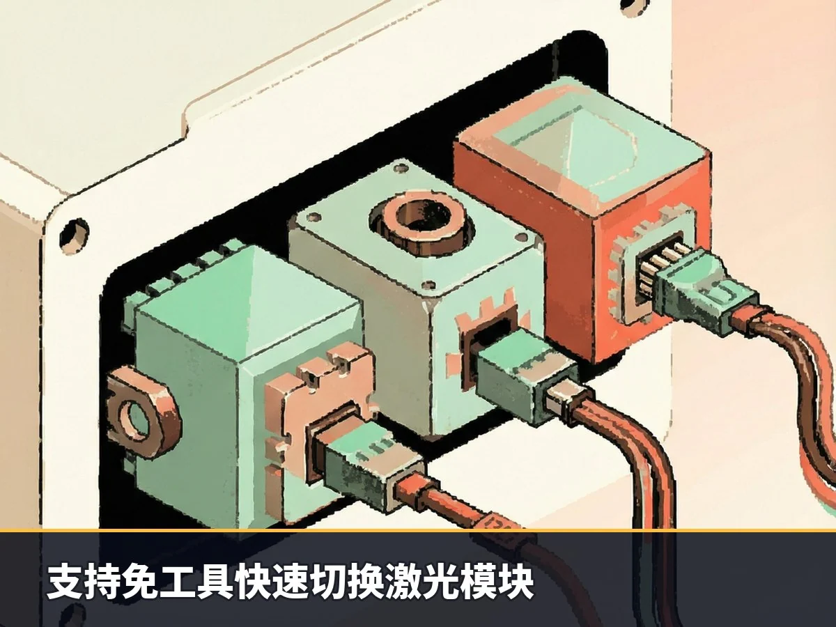 支持免工具快速切换激光模块