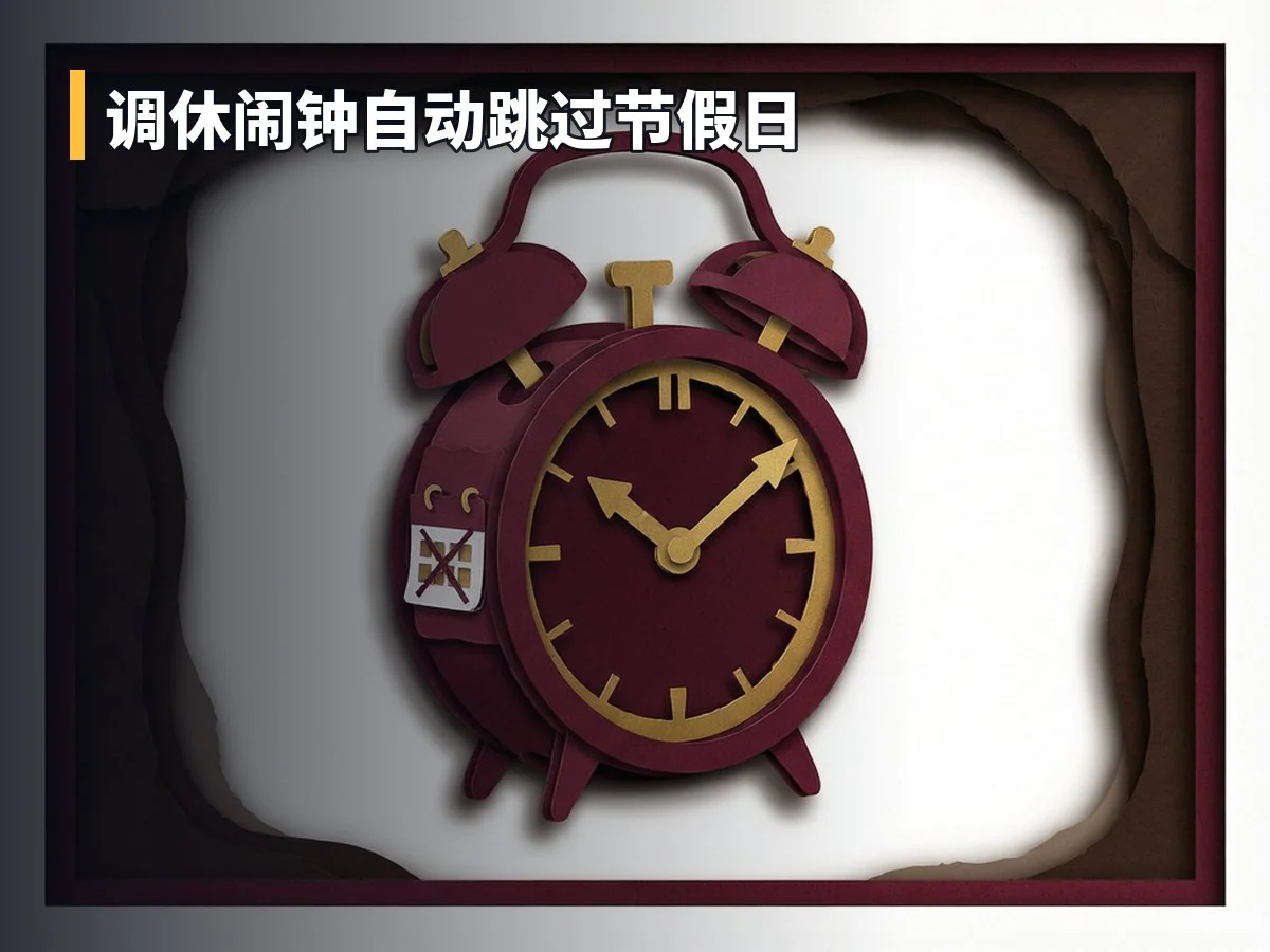 调休闹钟自动跳过节假日