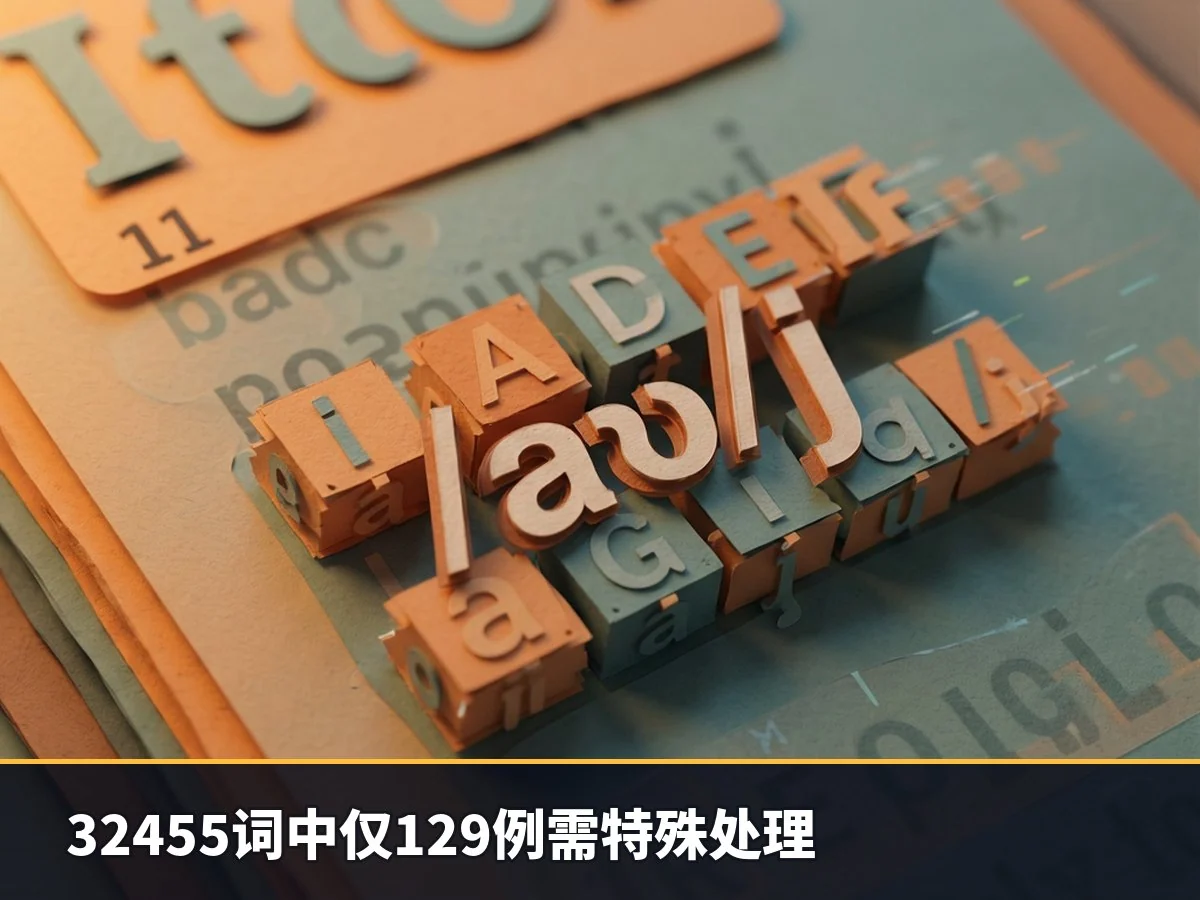 32455词中仅129例需特殊处理