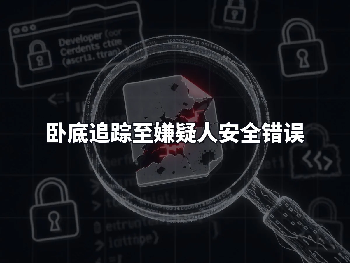 卧底追踪至嫌疑人安全错误