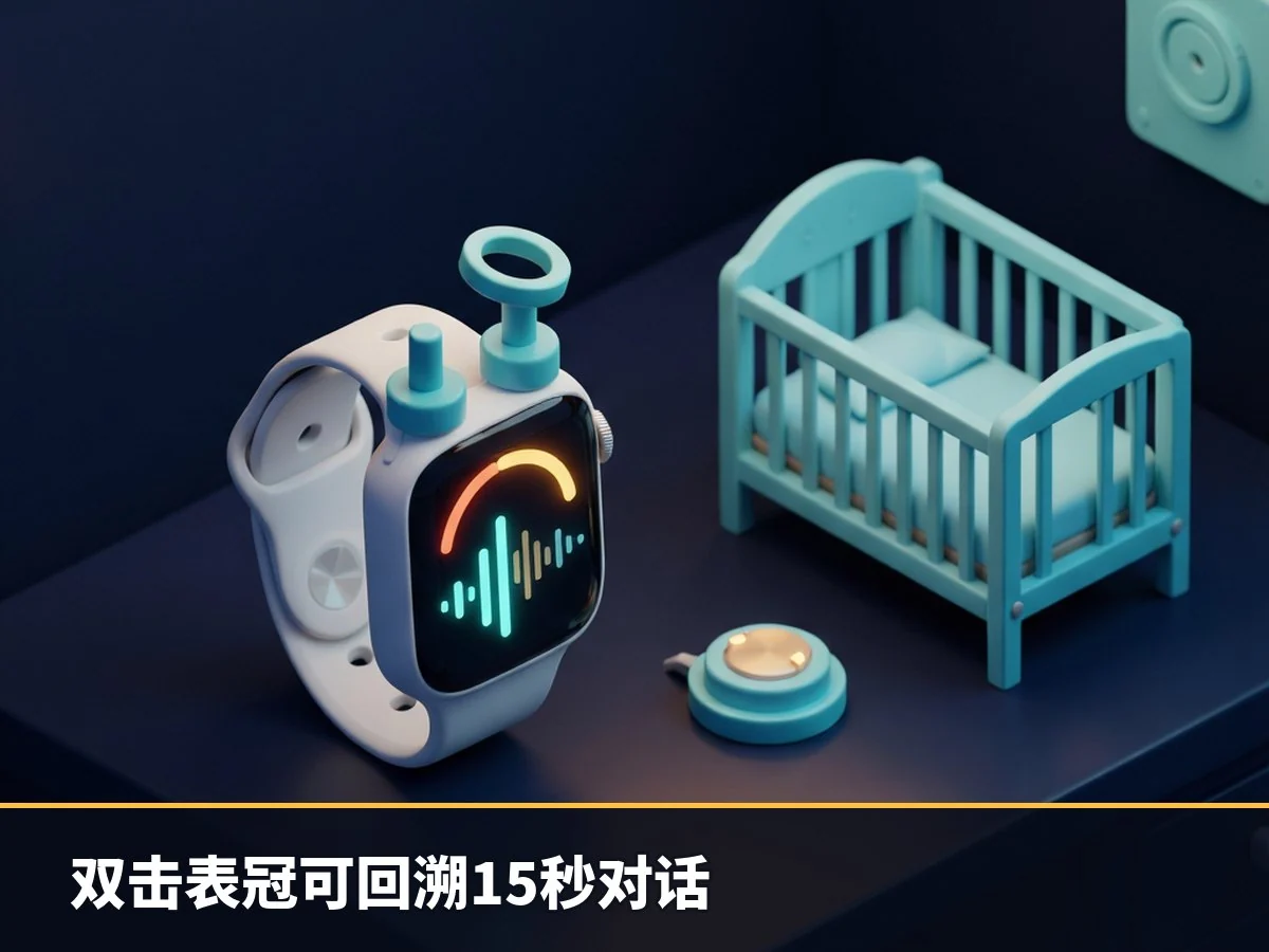 双击表冠可回溯15秒对话