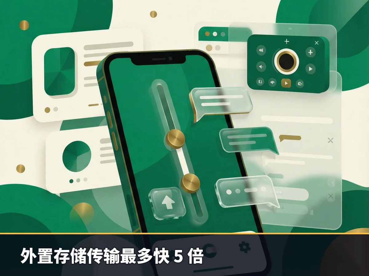 外置存储传输最多快 5 倍