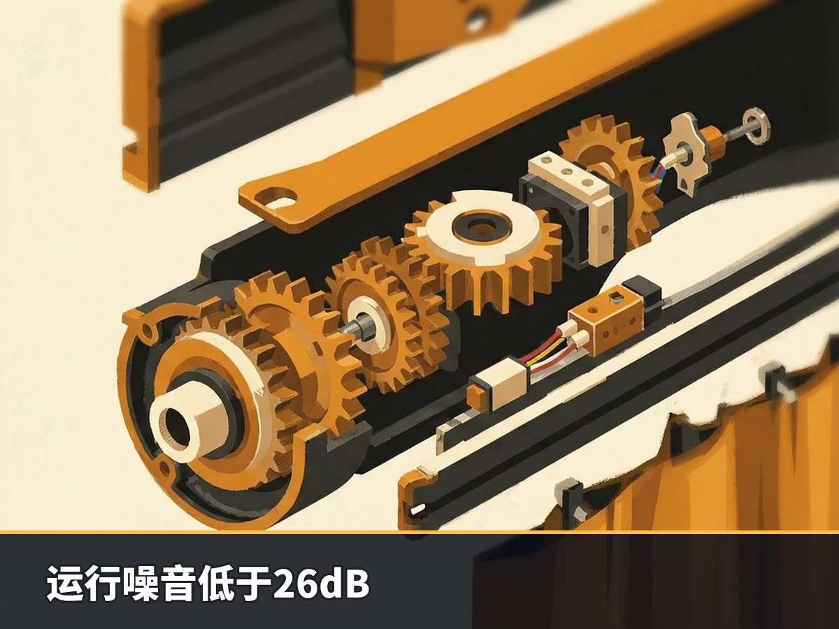 运行噪音低于26dB