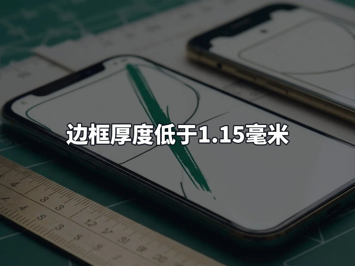 边框厚度低于1.15毫米