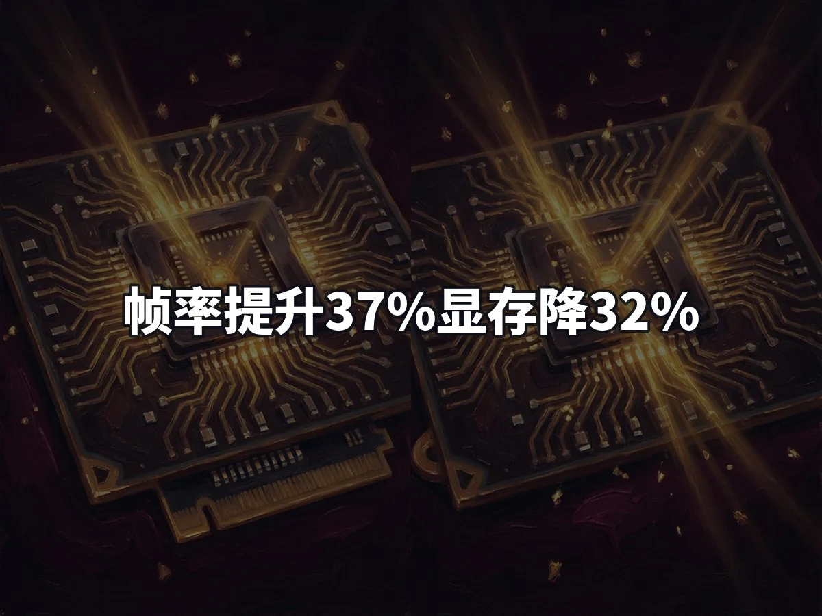 帧率提升37%显存降32%