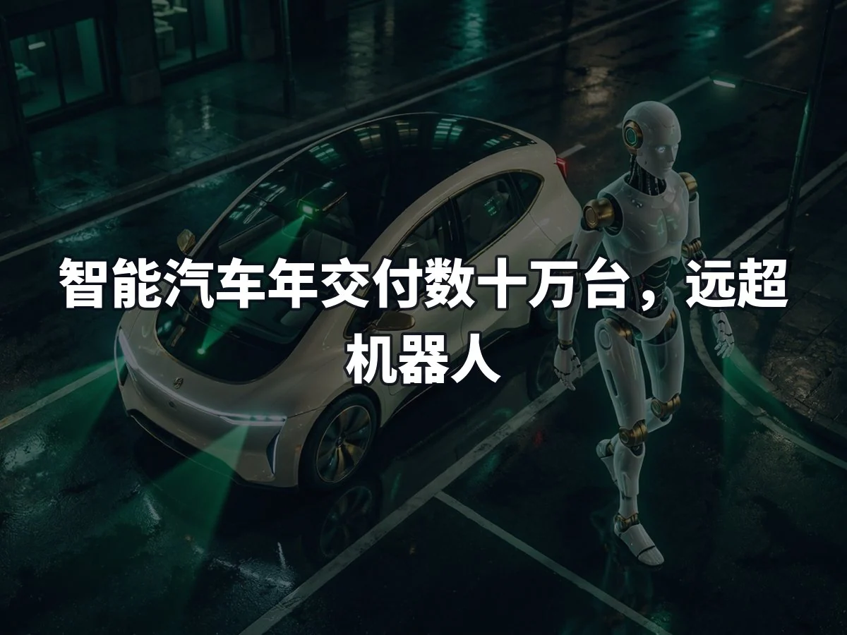 智能汽车年交付数十万台,远超机器人