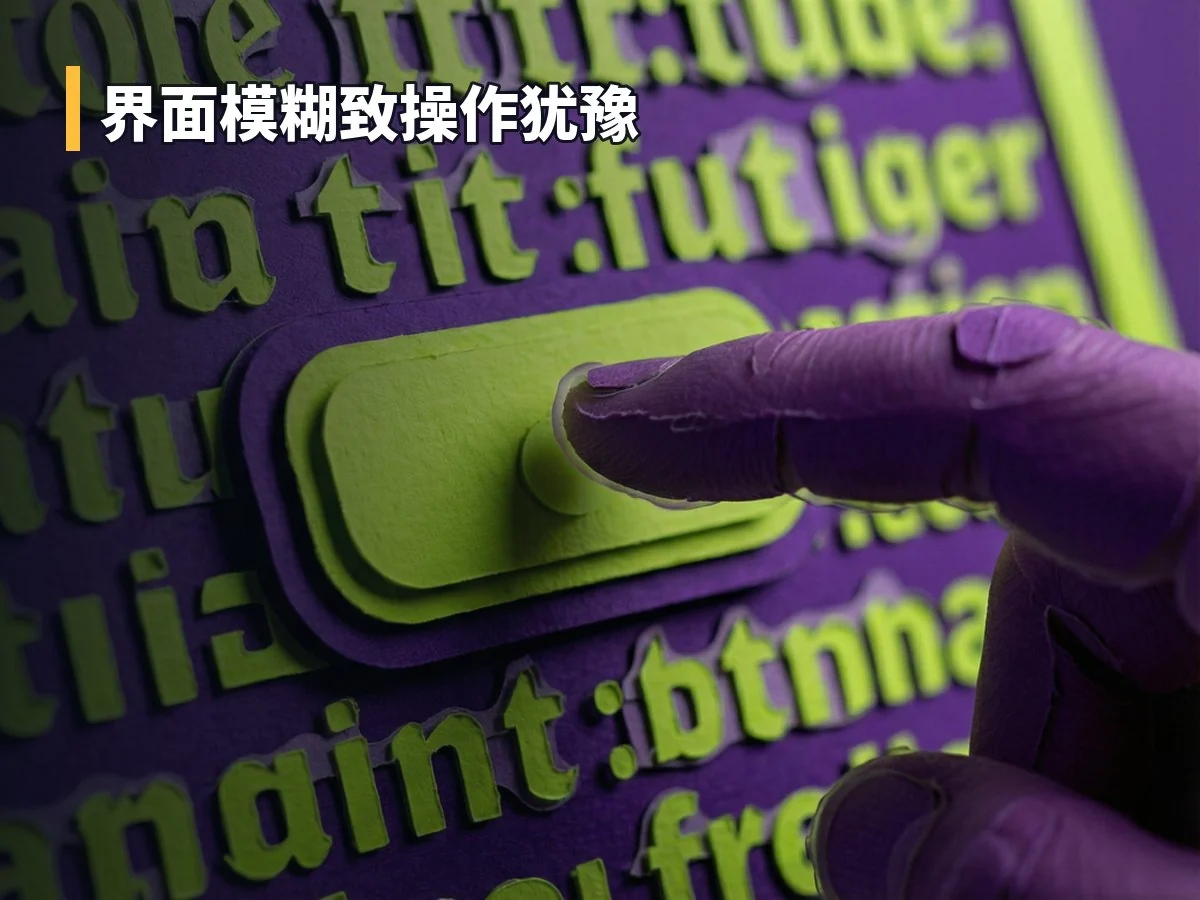 界面模糊致操作犹豫