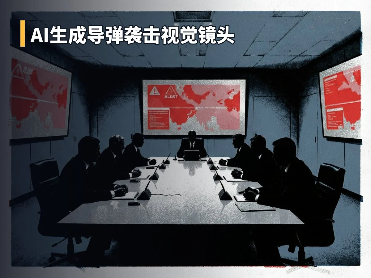 AI生成导弹袭击视觉镜头