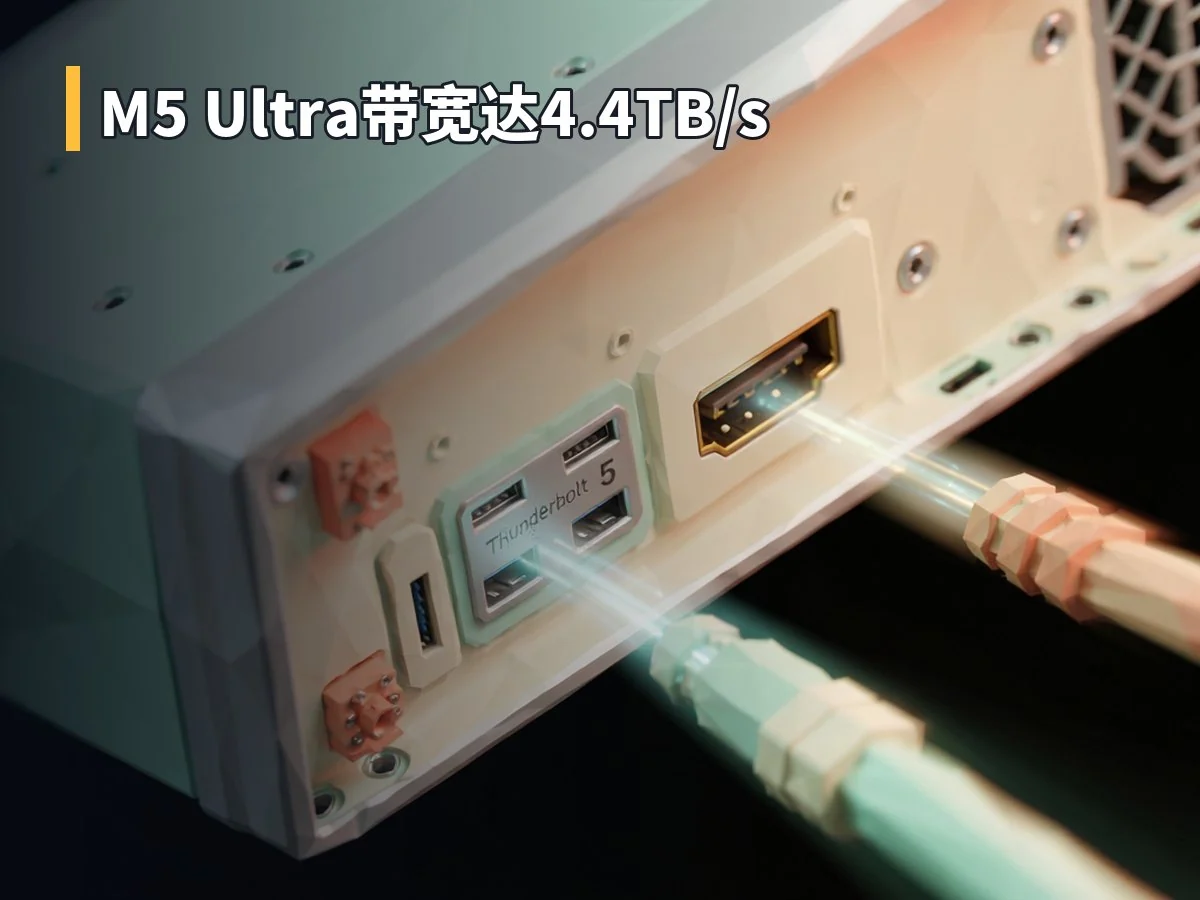 M5 Ultra带宽达4.4TB/s