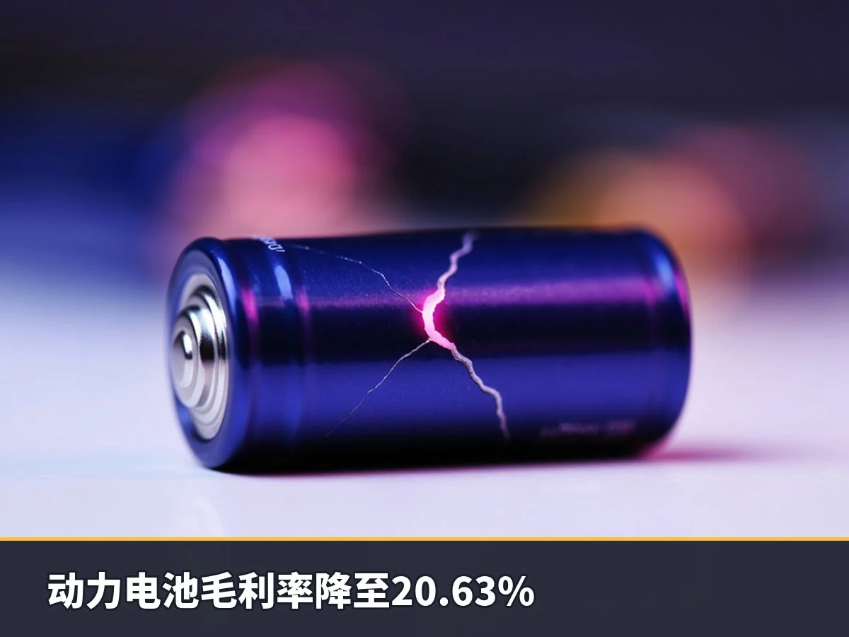 动力电池毛利率降至20.63%