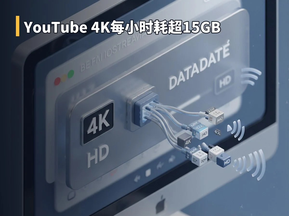 YouTube 4K每小时耗超15GB