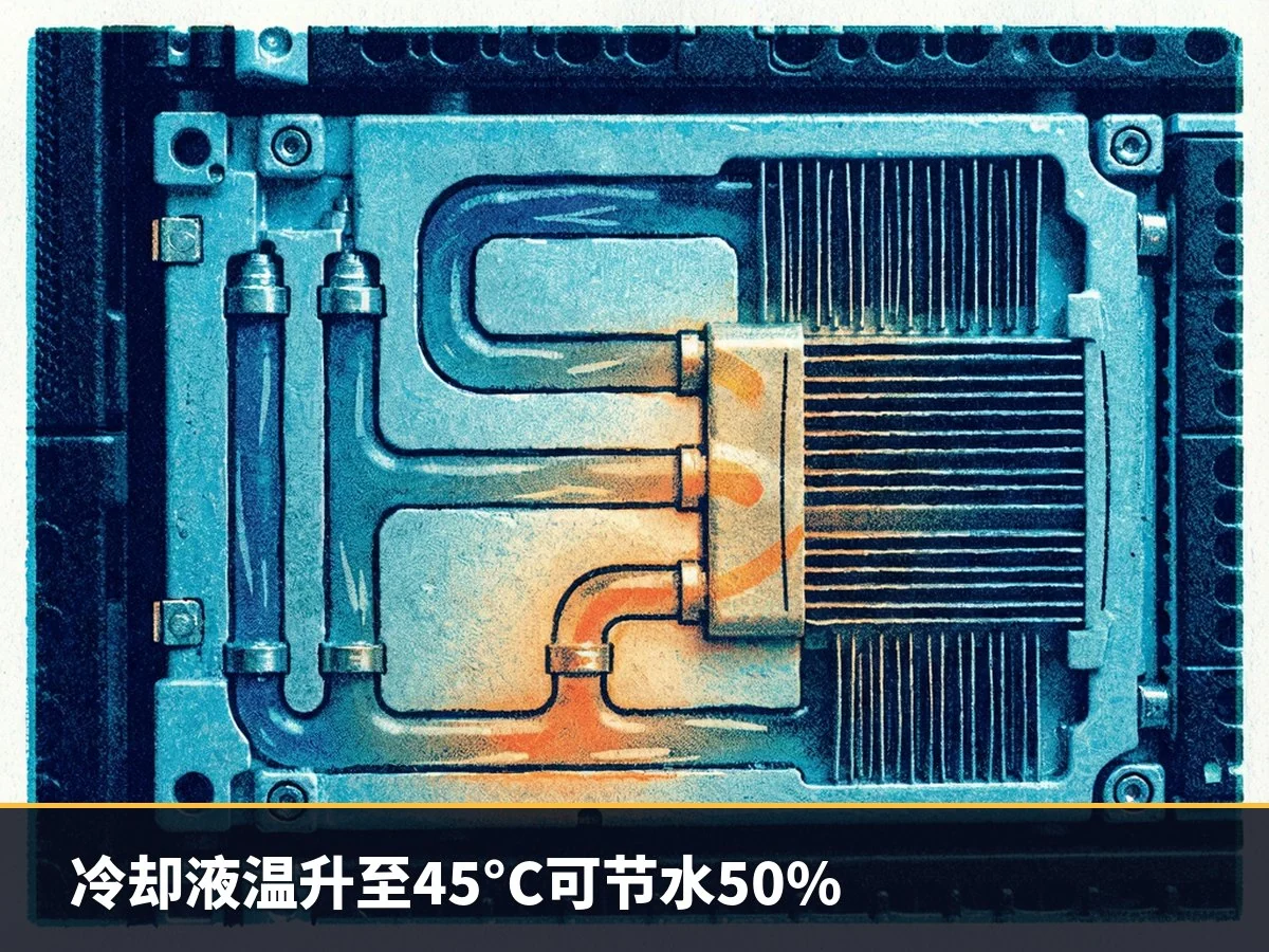 冷却液温升至45°C可节水50%