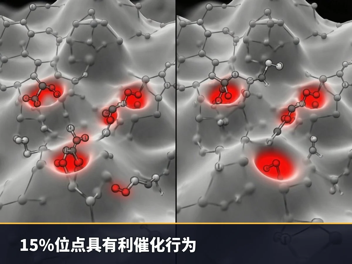 15%位点具有利催化行为