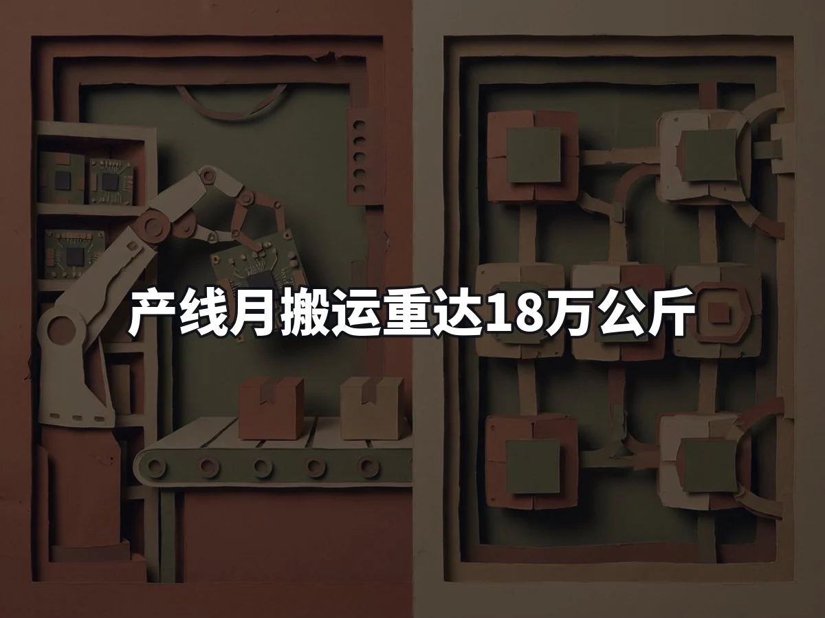 产线月搬运重达18万公斤
