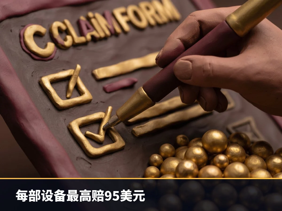 每部设备最高赔95美元