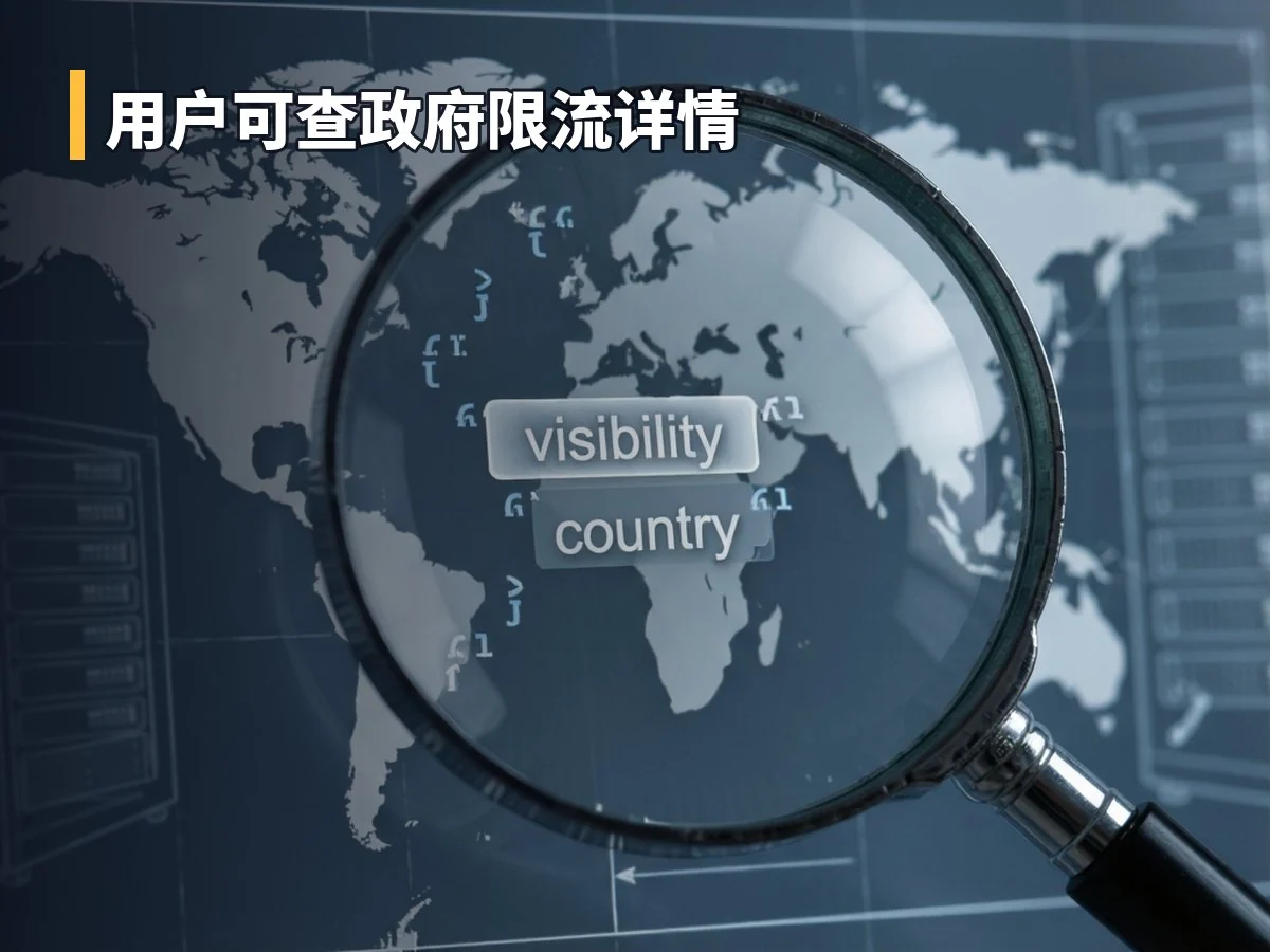 用户可查政府限流详情